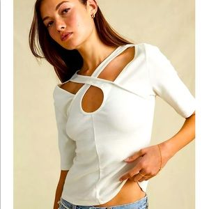 Anthropologie White blouse NWT